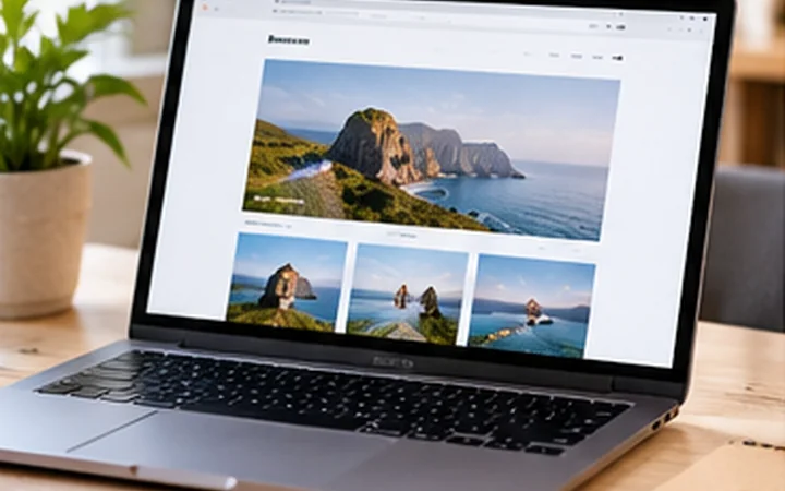 Esempio di sito web sul computer